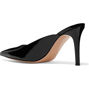 Vrdios — chaussures de soirée pour femmes, en cuir verni noir, escarpins à talons hauts et bouts pointus, de grande taille, Mules d'été pour fête - Product Image 2