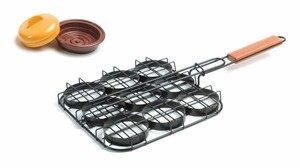 Hamburger <strong>Grill</strong> <strong>Basket</strong>,Steel Wire <strong>Basket</strong> Burger <strong>Basket</strong> Set - Product Image 4