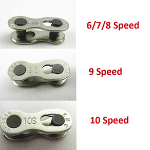 YOUME 1 Paire (2 pièces) de connecteurs rapides de chaîne de vélo en acier argenté, durables et légers, pour maillons maîtres 7/9 vitesses - Product Image 2
