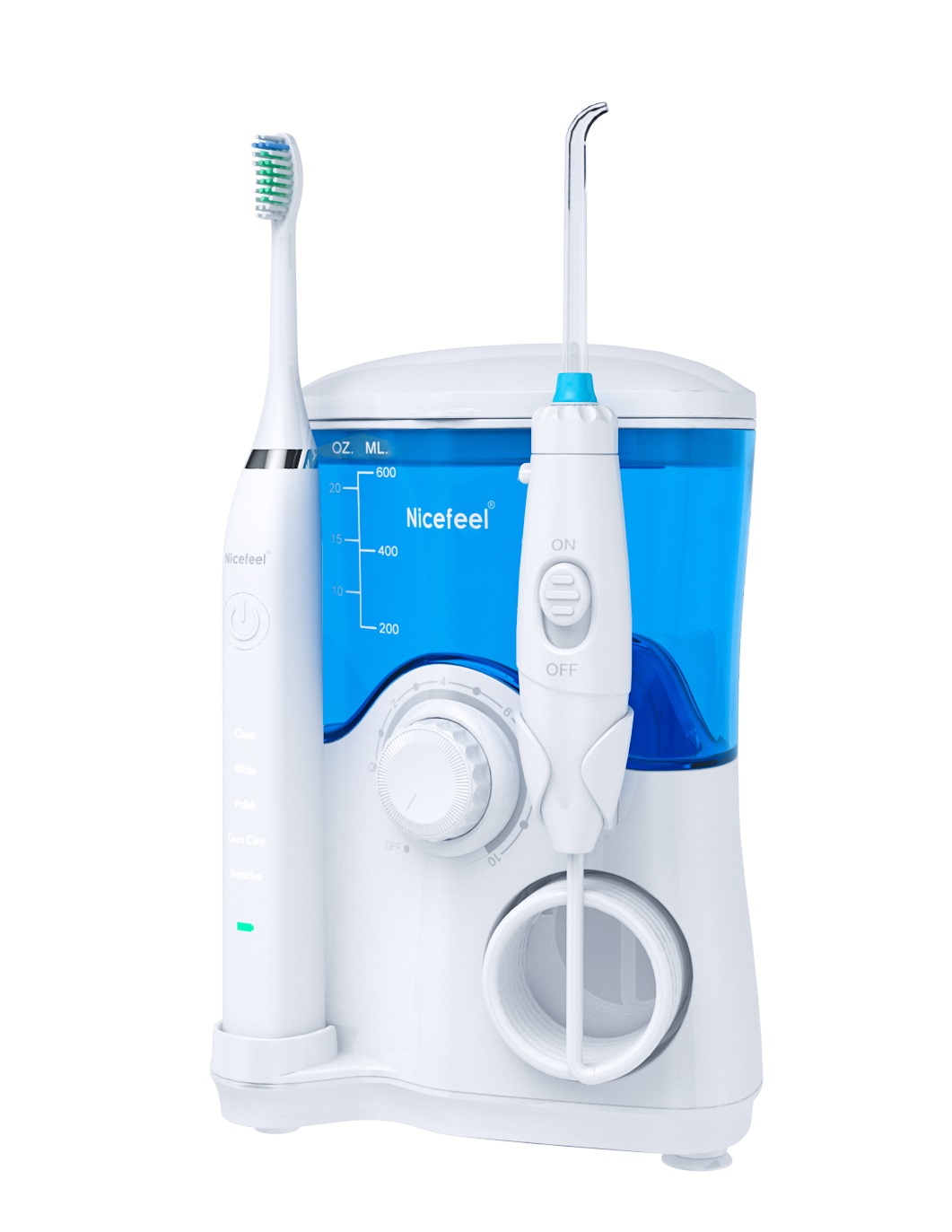 Ирригатор для полости рта FlyCat 2 в 1 с электрической звуковой зубной щеткой