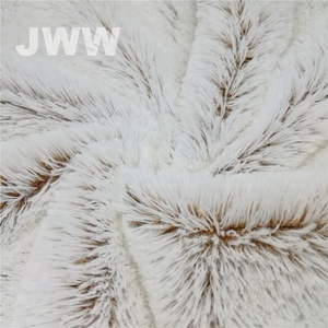 Molto morbido a pelo lungo bianco e nero della pelliccia del faux Tessuto <span class=keywords><strong>minky</strong></span> All'ingrosso - Product Image 2