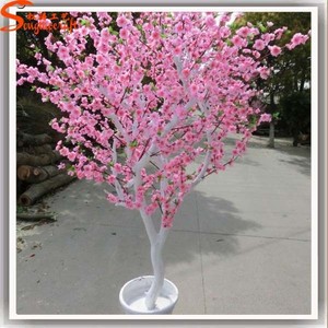 Mini arbre à fleurs de cerisier en plastique fabriqué en chine, 7 pièces, faux arbre japonais en métal, branches - Product Image 2