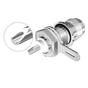 TNC Hermetic Seal เพศหญิง Jack Bulkhead RF Coaxial Connector