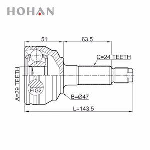 Ap01, arbre de Transmission de voiture, Joint de CV externe, pour TOYOTA - Product Image 2