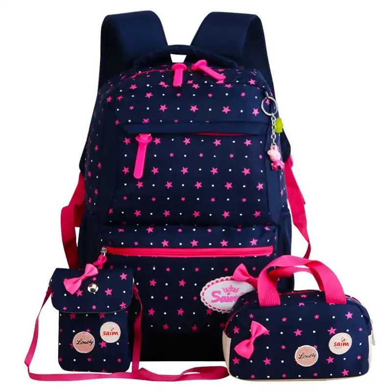 किशोरों के लिए स्टार मुद्रण बच्चों backpacks लड़कियों हल्के निविड़ अंधकार स्कूल बैग बच्चे हड्डी रोग schoolbags