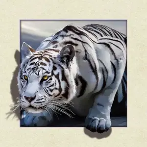 Imágenes en Movimiento Lenticular 3D/5D, imagen de efecto de Tigre, ciervo, caballo y dinosaurio