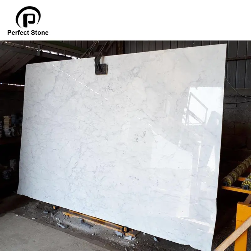 Italiaanse Witte Bianco Carrara Marmeren Platen Import Blok Uit Italië
