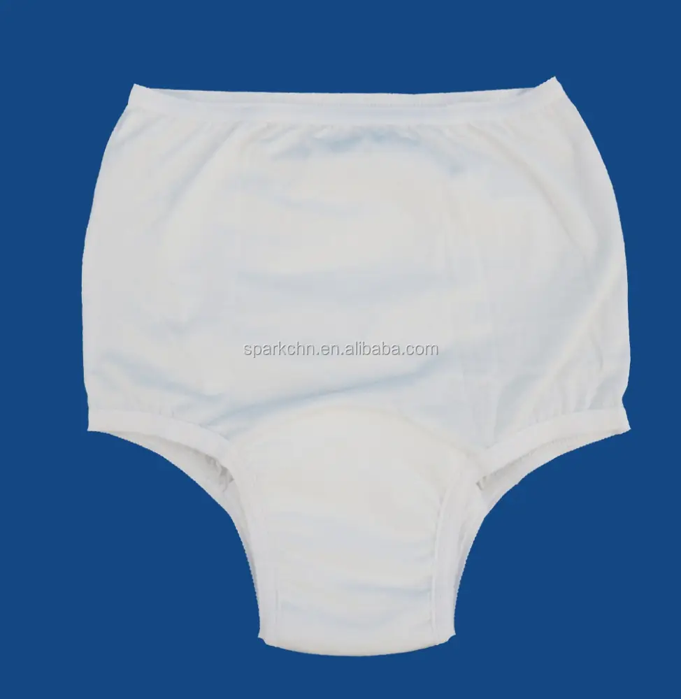Incontinence Women Boxer Briefs Underpants with White Pad