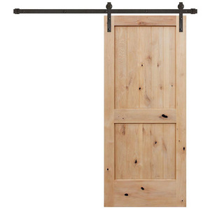 ประตูบานเลื่อนกระจกนิรภัย,กรอบไม้ยุ้งฉาง - Product Image 1
