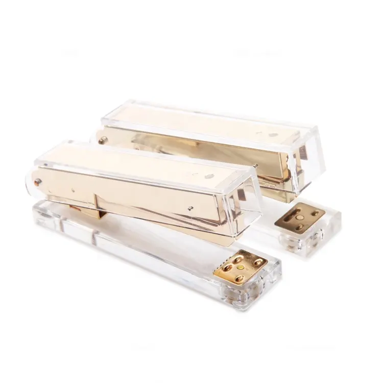 Luxury Office เครื่องเขียนเครื่องเย็บกระดาษราคาถูกอะคริลิค Stapler