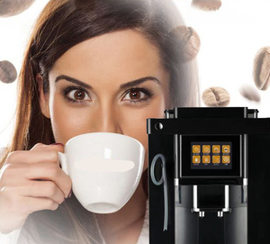 Alto nivel de vivienda de plástico automática cappuccino máquinas para oficina - Product Image 1