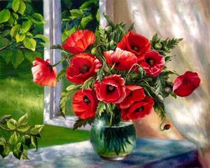 Pintura al óleo DIY pintada a mano <span class=keywords><strong>por</strong></span> números acrílico sobre lienzo para decoración del hogar - Product Image 1