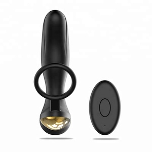 10 frecuencia bloqueo esperma anillo eyaculación vibrador teledirigido del sexo del enchufe del extremo - Product Image 1