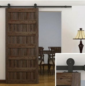 American Style Exterior Wooden <strong>Door</strong> System Sliding <strong>Barn</strong> <strong>Door</strong> <strong>Hardware</strong> - Product Image 4