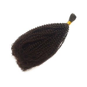 Ekstensi Rambut Keriting <span class=keywords><strong>Afro</strong></span> Keriting Massal Tidak Ada Lampiran <span class=keywords><strong>Remy</strong></span> Rambut Manusia Burma Massal untuk Mengepang - Product Image 6