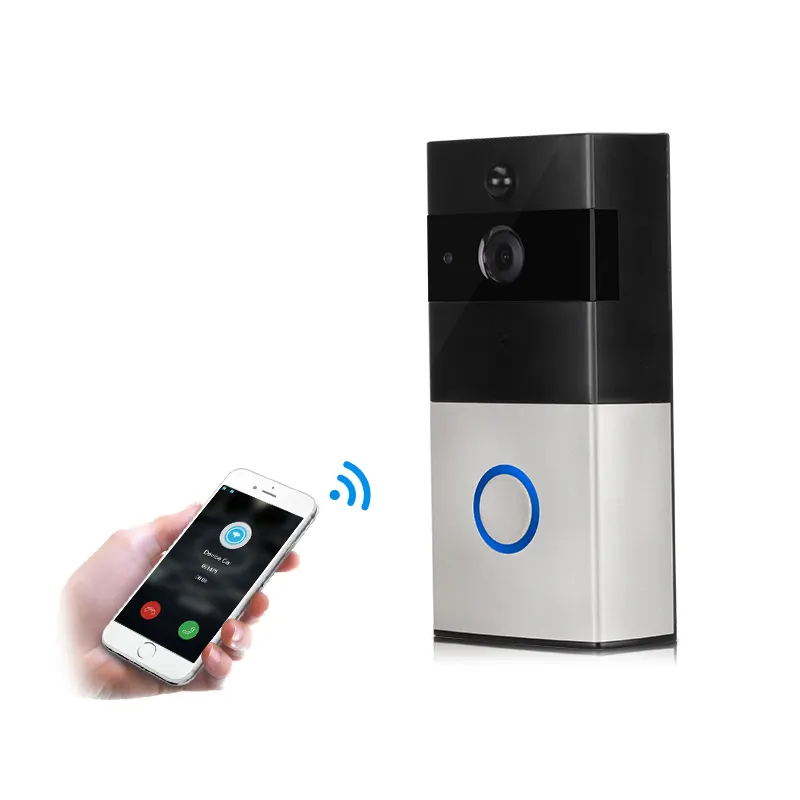 wifi wireless video door phone doorbell use battery DIY installation APP remote video talking and picture memory