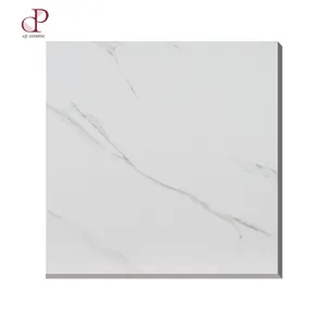 예멘 세라믹 타일 광택 광택 유리 밝은 뼈 흰색 도자기 바닥 타일 600X600