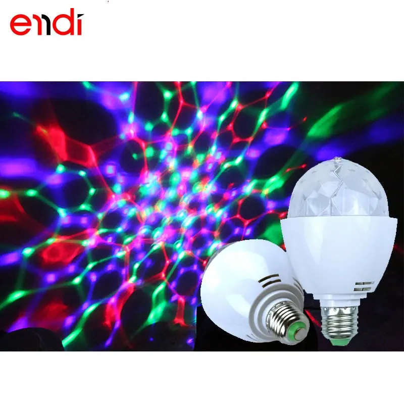 ENDI Giá Rẻ E27 RGB LED Pha Lê Ma Thuật Bóng Đèn Với Cầu Vồng 360 Hiệu Ứng Xoay Cho Câu Lạc Bộ Đảng Trang Chủ Công Viên Giải Trí Bóng Đèn