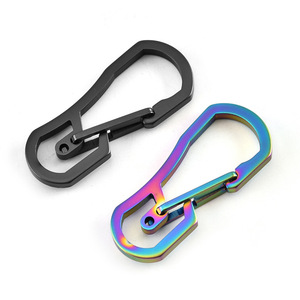 Mosquetón <span class=keywords><strong>de</strong></span> Acero Inoxidable con Hebilla Chapada en Titanio, Equipo Multifuncional para Exteriores, Gancho <span class=keywords><strong>de</strong></span> Escalada y <span class=keywords><strong>Camping</strong></span>, Creativo - Product Image 5