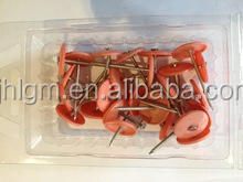 Différentes tailles de Électro Galvanisé anneau tige <span class=keywords><strong>rouge</strong></span> couleur tête en plastique ongles - Product Image 3