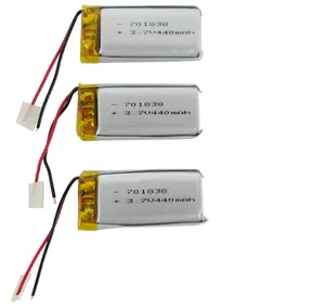 작은 3.7v 440mAh lipo 배터리 HPL701838