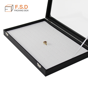 FSD رخيصة الثمن فتحة عرض حلقة قلادة علبة الأزياء بو الجلود عرض مجوهرات المواد - Product Image 6