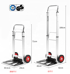 Ph90 Truk Genggam Klasik Bahan Aloi Aluminium, Troli Lipat Portabel Dua Roda Aluminium Paduan Klasik - Product Image 6