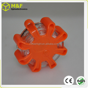 Balise de signalisation routière LED à piles, 9 modes clignotants, avertisseur de circulation LED d'urgence, 8 LED, autonomie de 16 heures - Product Image 5