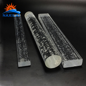 Naxilai trasparente pmma bubble rod <span class=keywords><strong>plexi</strong></span> glass stick trasparente acrilico asta quadrata - Product Image 1