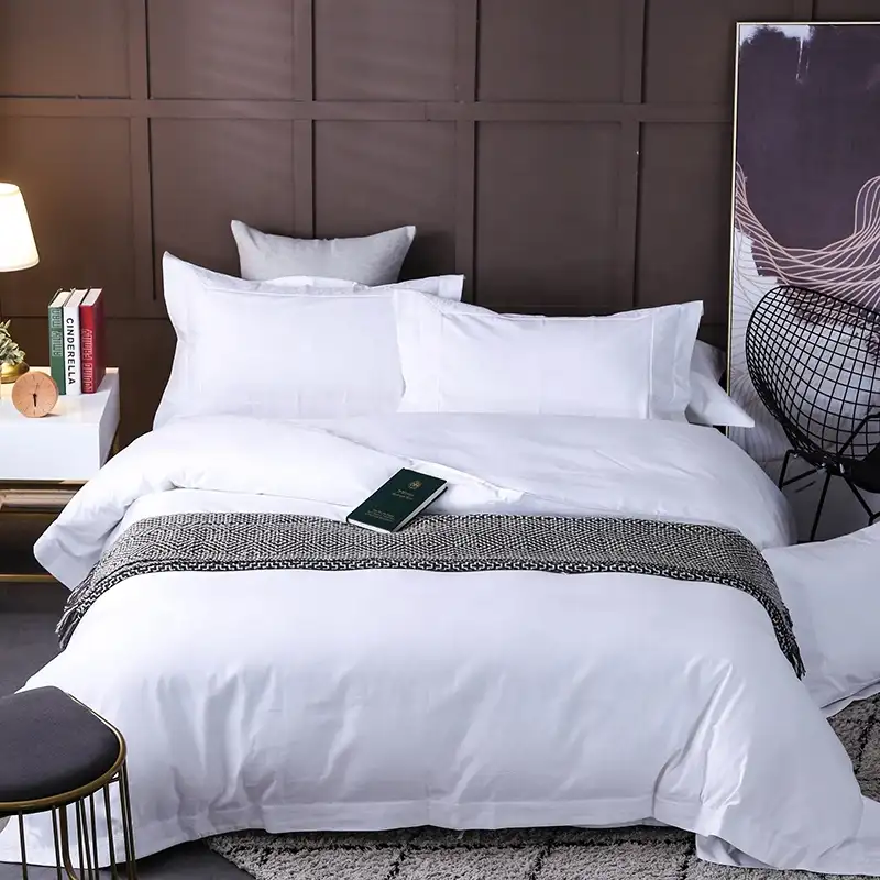 100% algodão pima 1000TC máquina bordado folha de cama jogo de cama roupa de cama
