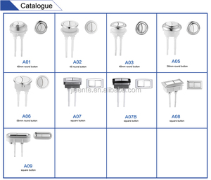 Accesorios de baño de cromo higiénico rectángulo botón - Product Image 6