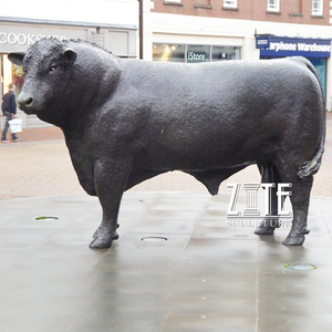 Al aire libre decoración plaza animal escultura <span class=keywords><strong>de</strong></span> bronce Toro hereford estatua - Product Image 5