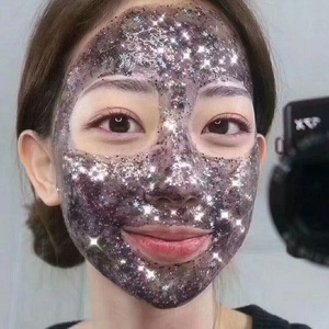 Masker Wajah Glitter Bintang Mencerahkan Cantik, Penghalus Pori Populer Korea