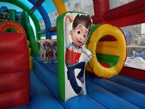 Thiết kế mới đầy màu sắc 12x6x6m <span class=keywords><strong>Inflatable</strong></span> nhảy <span class=keywords><strong>Bouncer</strong></span> lâu đài với mái nhà <span class=keywords><strong>20</strong></span> công suất vật liệu PVC cho sử dụng ngoài trời - Product Image 4