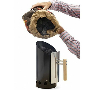 Grosir aksesoris panggangan dapur dapat disesuaikan ukuran arang pemula cerobong asap dengan tahan panas luar ruangan BBQ Kemah perjalanan - Product Image 3