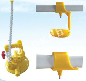 Bebedor de mamilo e frangos, sistema para fazenda, automático, aves, plástico, vermelho e branco, material de cor de pvc - Product Image 6