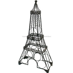 París Torre de Diseño de Metal Botellas de Vino En Rack de Pie - Product Image 2