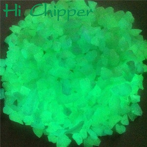 Grün farbige glow in <span class=keywords><strong>the</strong></span> dark glas chips für garten - Product Image 4