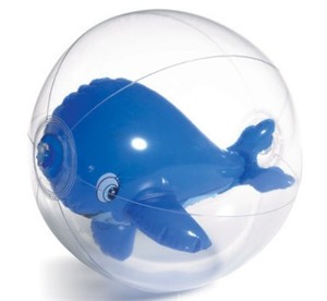 Fabrikneues Design: Maßgefertigter PVC-aufblasbarer 3D-Strandball mit Fisch im Inneren - Product Image 1