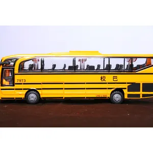 1/72 Diecast מיניאטורי צהוב בית ספר אוטובוס דגם צעצוע עם באיכות גבוהה