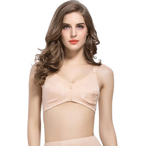 Soutien-gorge pour mastectomie ONEFENG, forme de sein, couleur 6013, 100% coton, fermeture éclair sur le devant, conçu avec des poches pour implants mammaires, beige - Product Image 6