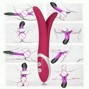 Climatizada impermeable niñas masturbación conejo masajeador G spot silicona Dual motors juguetes sexuales vibradores - Product Image 2