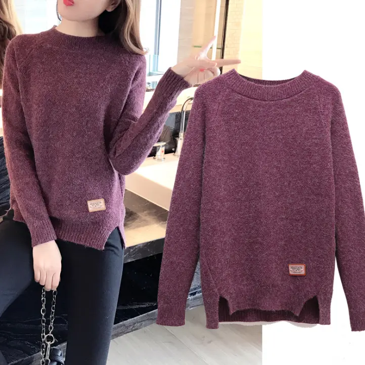 China produtos de fabricantes de roupas de vestuário camisa de tricô mulheres teste padrão à moda mulher camisola