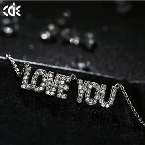 Mode de bijoux en argent Sterling <span class=keywords><strong>je</strong></span> <span class=keywords><strong>te</strong></span> aime lune et retour collier pendentif pour cadeau du jour de Valentine - Product Image 5
