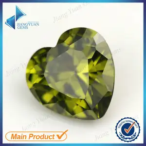 Corazón Brilliant Cut Culet volver Zirconia cúbico de la alta calidad de oliva piedras zirconia cúbico