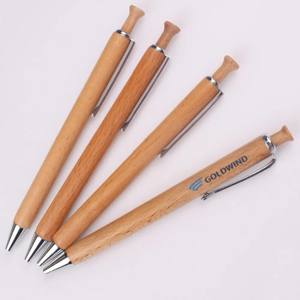 Handgefertigte high quality wooden pen für werbegeschenk werbe günstige holz kugelschreiber mit logo