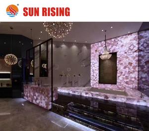 Tùy chỉnh Thiết Kế Backlit Thạch Anh Hồng Mã Não Lớn Tấm Ván Cho Trang Trí - Product Image 3