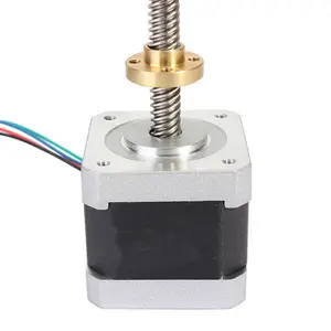 T8 threaded rod nema 17 stepper motor with lead screw pitch 2mm shaft for 3d printer