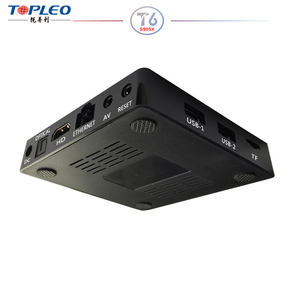 Diseño caliente global set top box wifi IEEE 802.11 b/g/n KODI 17.1 con descargar manual de usuario para android T6 tv caja
