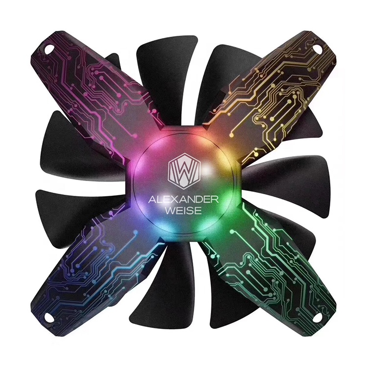 Регулируемый цветной rgb-вентилятор со светодиодной подсветкой, высоким статическим давлением, 120 мм, ШИМ-вентилятор для управления материнской платой, акриловый rgb-вентилятор